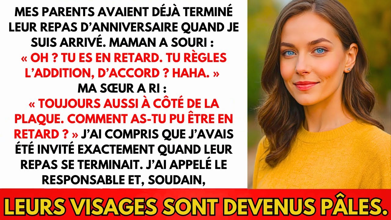 Mes Parents Ont Profité De Leur Dîner De Luxe — Et S'attendaient À Ce Que Je Paie...