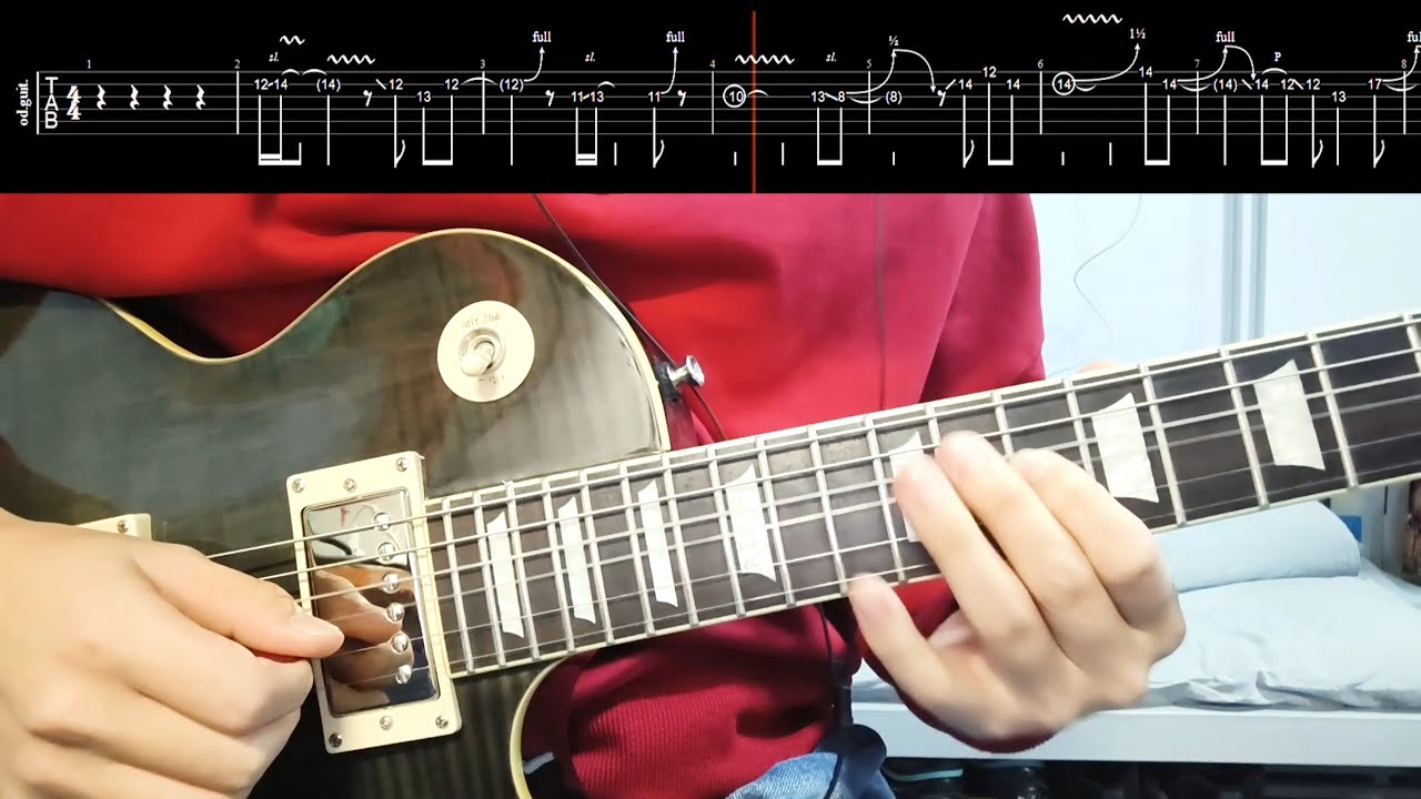 Men I Trust - Seven (Outro Solo Tutorial With Tabs) (Guitar Cover) || Epiphone 1960 Tribute Plus