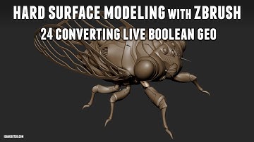 Hard Surface Modeling with Zbrush Part 02 - 24 Converting Live Boolean Geo