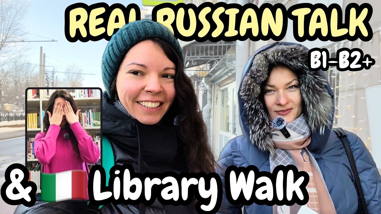 Real Russian Talk: Moscow Walk & Chat about Weather, Books & Architecture | B1-B2 Listening Practice