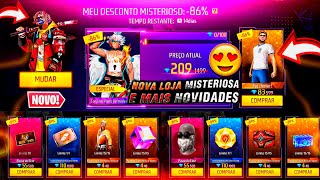 VAZOU!! NOVA LOJA MISTERIOSA, CUBO MÁGICO GRÁTIS, UNIFORME BRANCO, NOVAS SKINS E MAIS - FREE FIRE