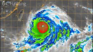 Satellite imagery of Typhoon Haitang (2005)