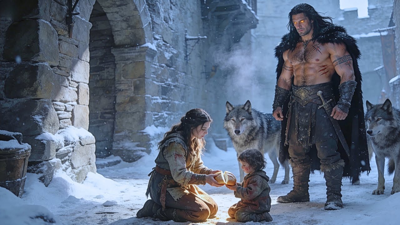 O Rei Lycan Viu a Pobre Ômega Dividindo Seu Último Pão com uma Criança… e mudou o Destino dos dois