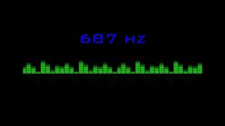 ⒽⓏ| 687 hz Pure Tone Frequency| NO Music , For Meditation, Testing. Black Screen