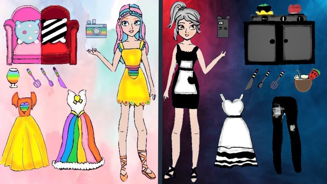 Paper doll dress up DIY YouTube
