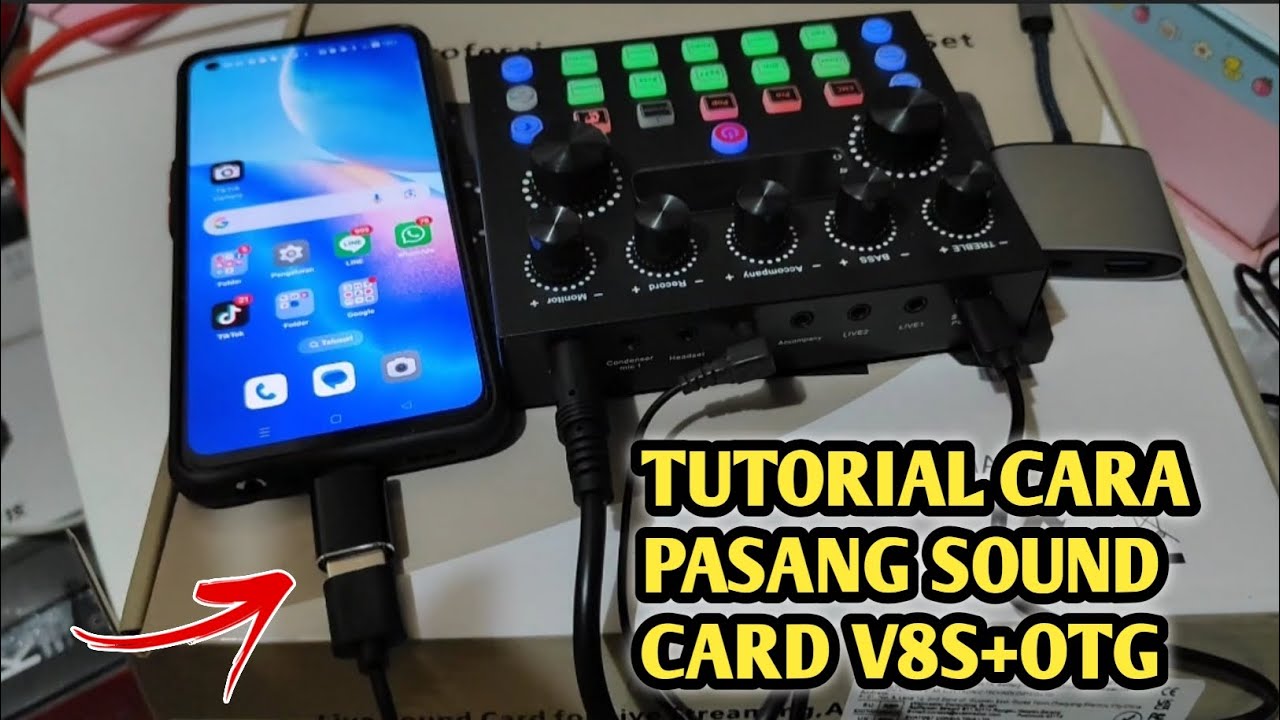 TUTORIAL CARA PASANG SOUND CARD V8S DENGAN OTG