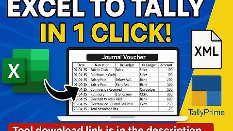 Excel to Tally in 1 Click ⚡ | Auto Journal Voucher XML Generator Tool