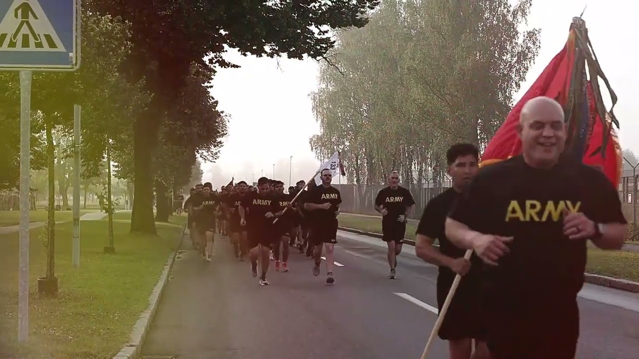 MORNING PT in Germany with Soldiers of the 41st Artillery Brigade