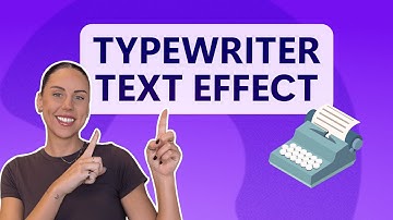How to add the typewriter text effect on videos