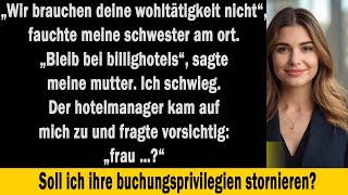 Sie lehnte mein Geld ab, doch niemand wusste, dass mir das Hotel gehörte, das sie buchen wollten