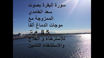 سورة البقرة بصوت  الممزوجة مع  موجات الدماغ ألفا 8.5  هرتز للإسترخاء و العلاج والاستشفاء التامين