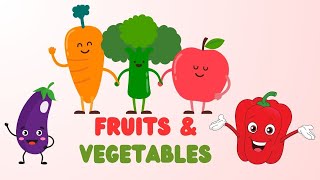 FRUITS & VEGETABLES VOCABULARY / LEARN FRUITS FOR KIDS / LEARN VEGETABLES / BUCHI LEARNS