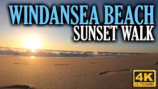 4K WINDANSEA BEACH WALK during SUNSET, La Jolla / San Diego, California, USA Travel