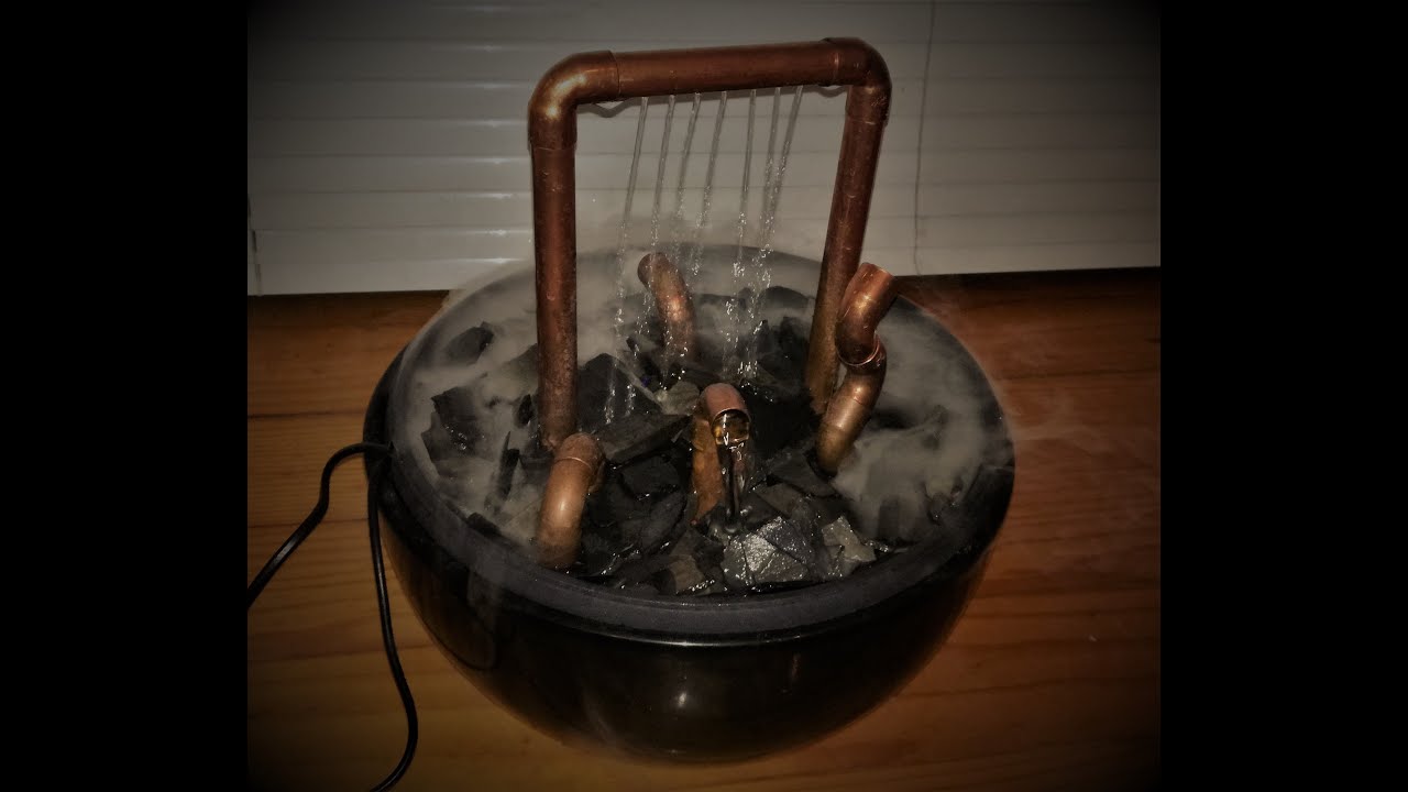 DIY indoor water fountain with air humidifier YouTube