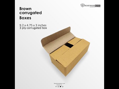 Brown Corrugated Box 9.25x4.75x3