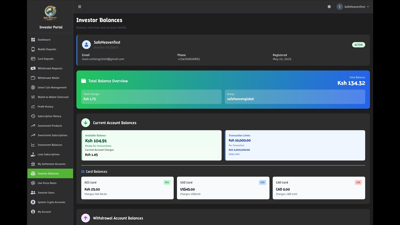 Safe Heaven New Investor System Tutorial