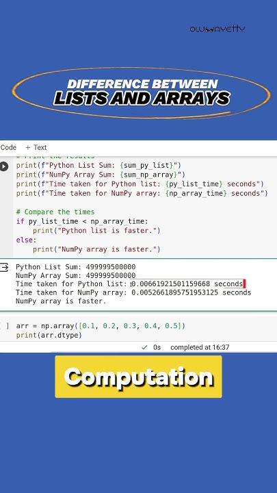 What are the Differences between List and Arrays? - YouTube