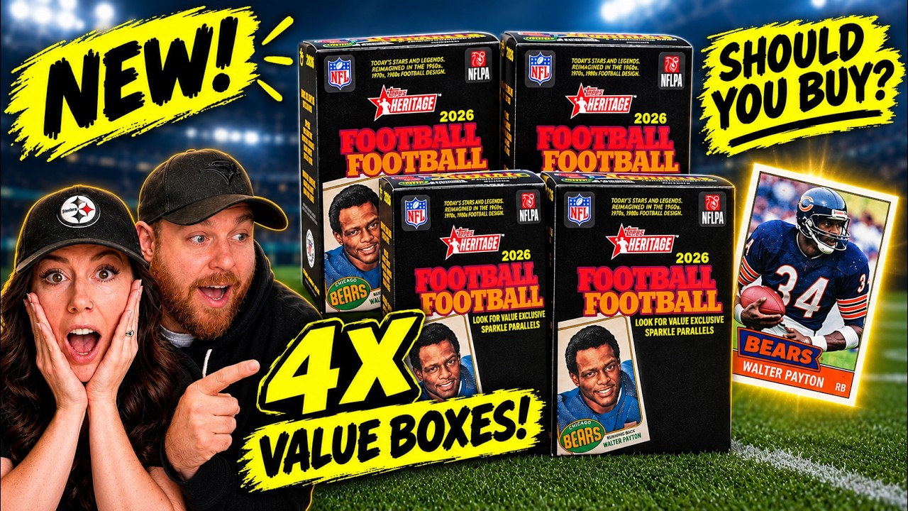 🚨NEW!🚨 We Opened 4 Value Boxes x 2026 Heritage Football… Worth It?