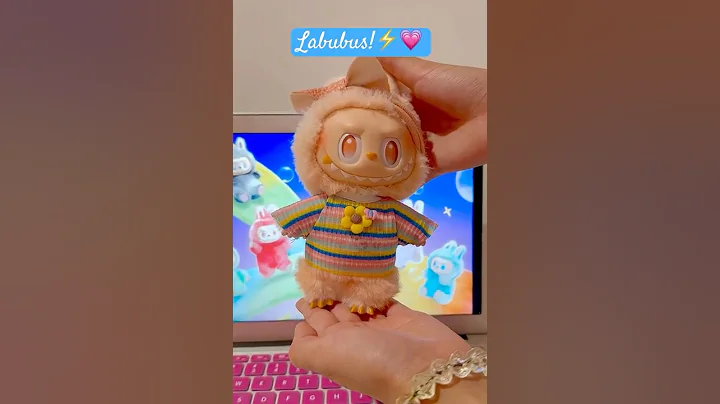 👗LABUBUs Dress Up!⚡️💗 #labubu #popmart #asmr #unboxing #shorts #asmrunboxing