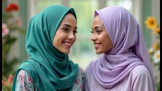 Romantic Hijab Love Story 💕 Two Muslim Women in Pure Happiness ✨