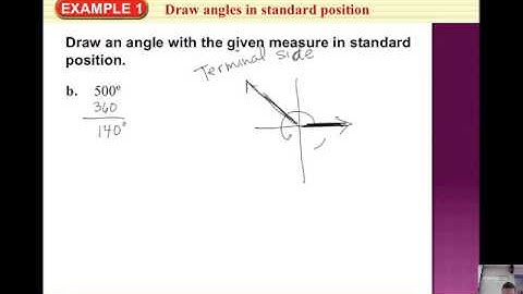 Algebra 2 Section 13-2 Angles and Radian Measure (part 1)