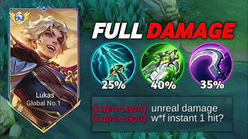 WHEN GLOBAL LUKAS ABUSE THIS BRUTAL PURE DAMAGE ONE SHOT BUILD!! (easy oneshot)