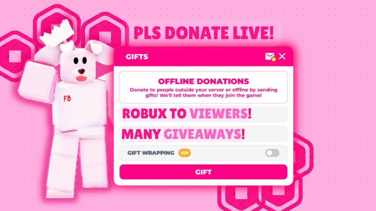 Giving Robux On PLS DONATE! [Roblox] - YouTube