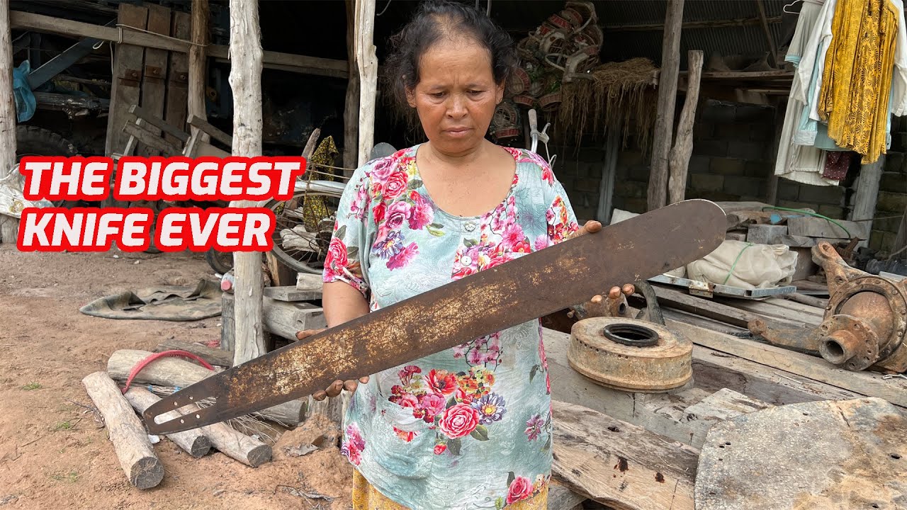 HOW TO MAKE KNIFE FROM BIG CHAINSAW BAR.