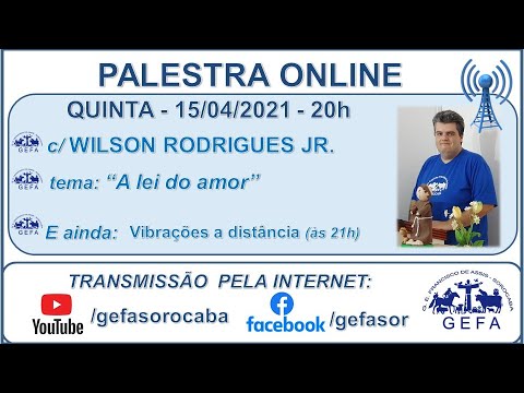 Assista: Palestra Online - c/ WILSON RODRIGUES JR. (15/04/2021)