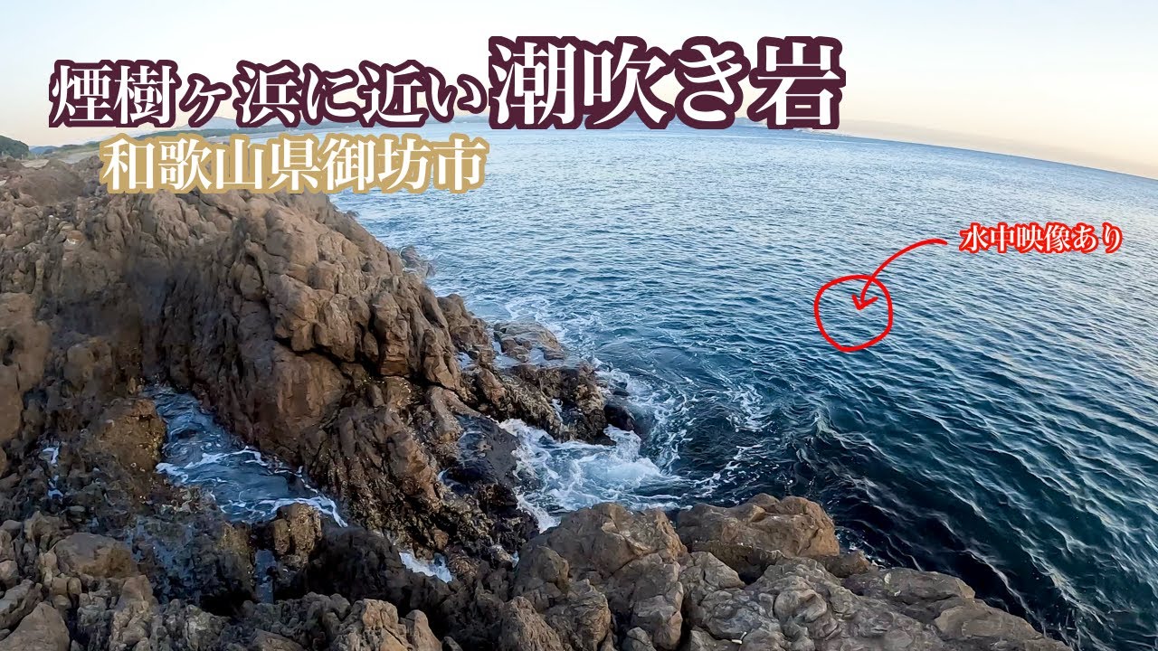 【和歌山県中紀】有名な釣り場「煙樹ヶ浜」の近くにある潮吹き岩の水中ってどんな地形？どんな魚が住んでるの？を解決