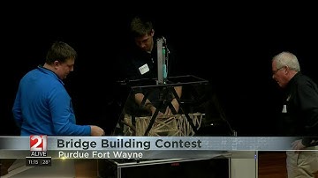 Bridge building competition test engineering skills of area students