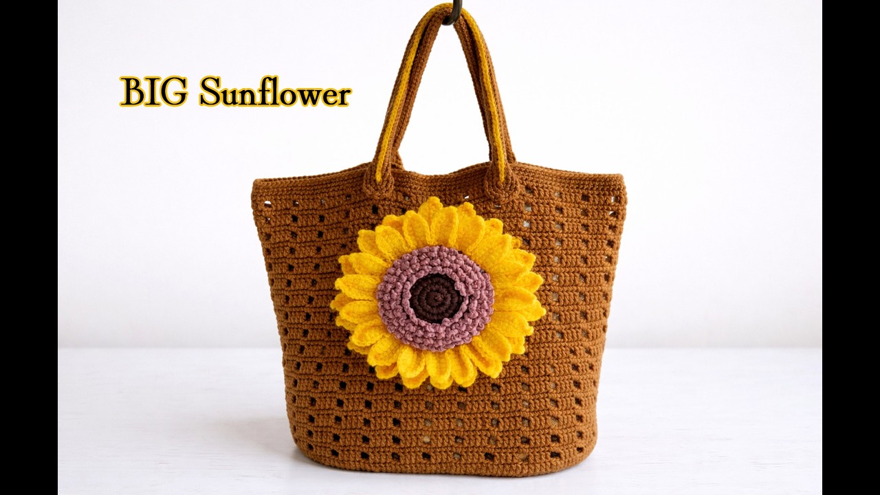 How to Crochet a Big Sunflower 🌻 | Beginner Friendly Tutorial - YouTube