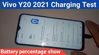 Vivo Y20 2021 Charging Test Battery Percentage show Resimi