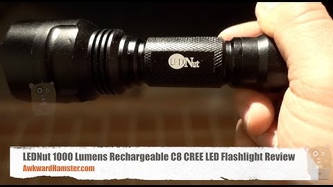 LEDNut 1000 Lumens Rechargeable C8 CREE LED Flashlight Review