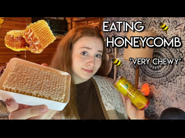 ASMR/ EATING HONEYCOMB! 💛🐝 VERY CHEWY MOUTH SOUNDS!
