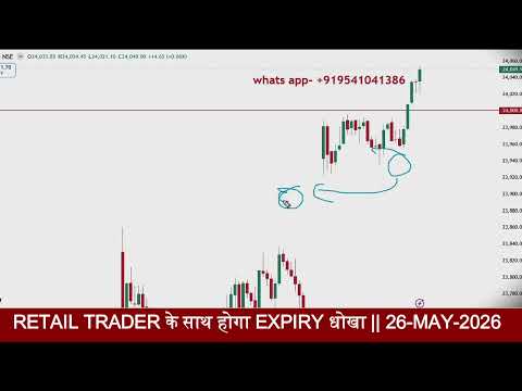 RETAIL TRADER के साथ होगा EXPIRY धोखा || 26-MAY-2026