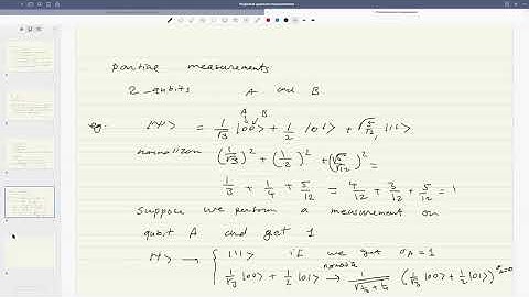 Quantum Computing for Undergraduates; Lecture 04: Projective Quantum Measurements.