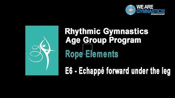Rhythmic Gymnastics Age Group Program - Rope Element E6 Echappé forward under the leg