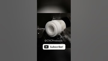 Manufacturing of plastic bushing using CNC #cnc #lathe #plastic