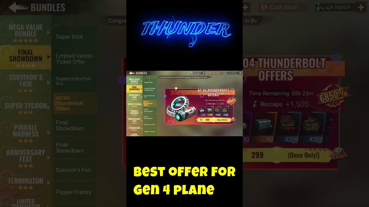 State of Survival: лучший комплект Thunderbolt для самолетов 4-го поколения уже вышел