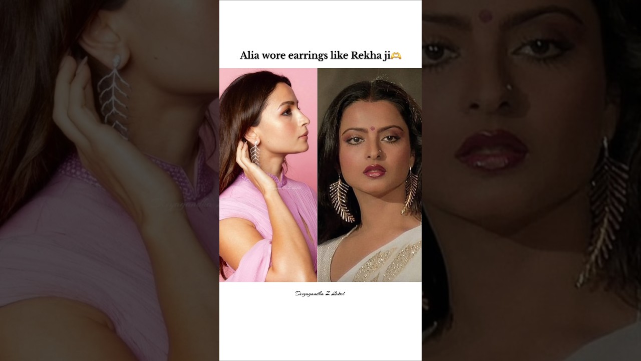 Alia recreated Rekha ji's look from the film Silsila💗 