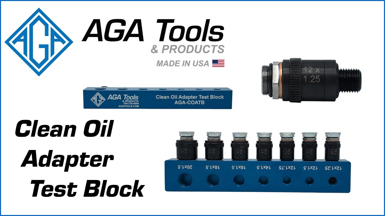 AGA Tools Clean Oil Adapter Test Block - YouTube