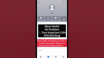 Enable Emergency Bypass to ensure calls ring even in silent mode on your iPhone. #viral #ytshorts
