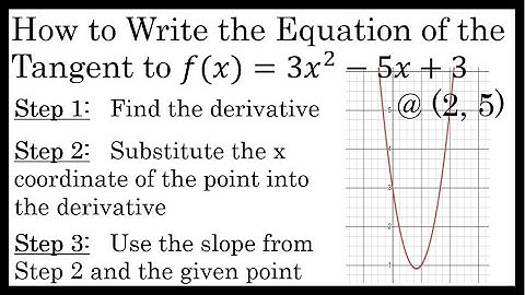 HOW TO Find the Equation of a Tangent Line to a Curve Using Calculus
