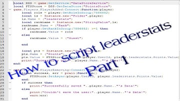 How to make leaderstats in roblox (scripting tutorial part.1)