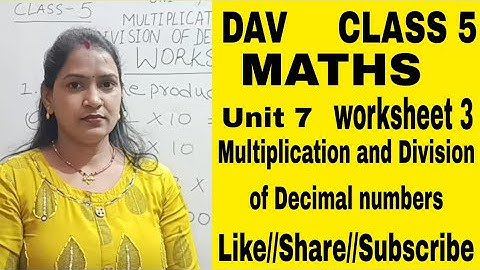 DAV Class 5 Maths Unit 7 Worksheet 3 All questions sums.