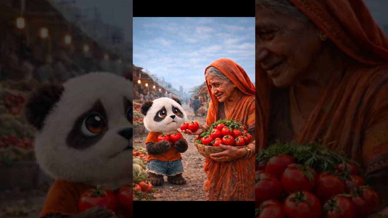 A hungry little panda finds kindness when he needs it most 🐼❤️Watch till the end 