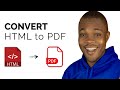 How to Convert HTML to PDF in Minutes!