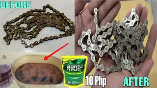 PAANO TANGGALIN ANG KALAWANG SA KADENA NG BIKE | HOW TO REMOVE RUST USING VINEGAR | Jec Bisikleta