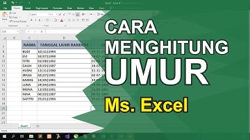 Cara Menghitung Umur di Microsoft Excel